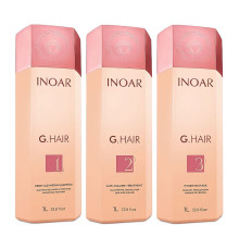 Набір Inoar G.Hair Premium для кератинового випрямлення волосся, 3х1000 мл (заводські)