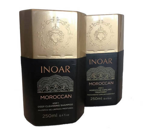 Набір Inoar Moroccan для кератинового випрямлення волосся, 2х250 мл (заводські)