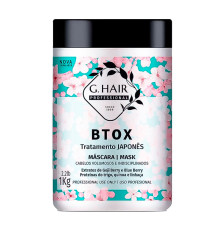 Холодний ботoкс Inoar G.Hair B-tox Japones Tratamento Mask для відновлення волосся, 1000 мл (заводська)