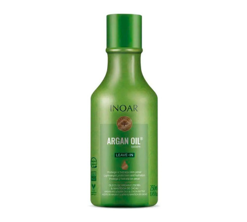 Відновлююче термозахисне молочко проти ламкості волосся Inoar Argan Oil Leave-in, 250 мл