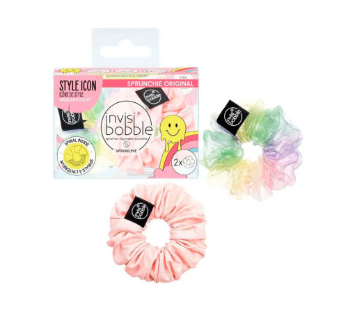 Резинка-браслет для волос Invisibobble SPRUNCHIE Duo Retro Dreamin Hue-Man Love  (2 шт.) 
