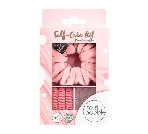 Подарунковий набір (гумка SPRUNCHIE та 6 гумок ORIGINAL) Invisibobble GIFT SET Self-Care Kit
