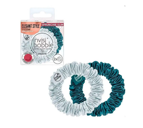 Резинка-браслет для волосся Invisibobble SPRUNCHIE SLIM Cool as Ice (2 шт.)