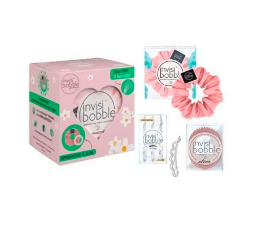 Подарочный набор (резинка SPRUNCHIE, резинки SLIM и заколки WAVER) Invisibobble Easter Besties