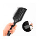 Продувна щітка-браш Janeke Vent Detangling Brush для розплутування та сушіння волосся широка чорна