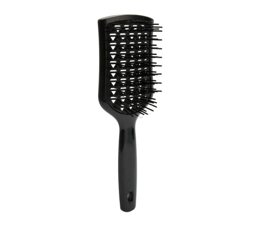 Продувна щітка-браш Janeke Vent Detangling Brush для розплутування та сушіння волосся широка чорна