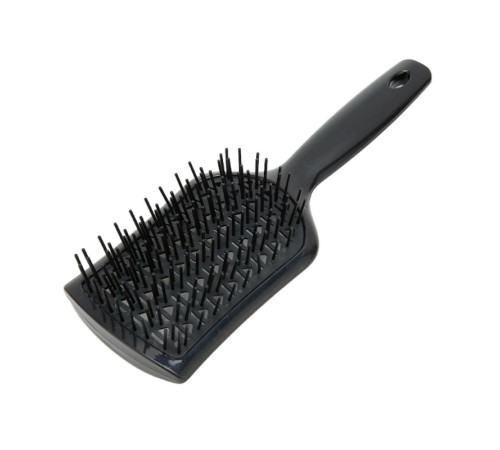 Продувна щітка-браш Janeke Vent Detangling Brush для розплутування та сушіння волосся широка чорна