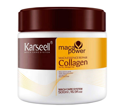 Кондиціонуюча маска-есенція Karseell Collagen Hair Mask з аргановим маслом для відновлення волосся, 500 мл (заводська)