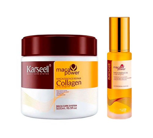 Набір Karseell Мaca Essence Repair маска і олійка для сухого і пошкодженого волосся, 500/50 мл