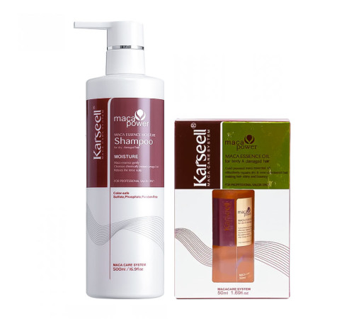 Набір Karseell Мaca Essence Repair шампунь і олійка для сухого і пошкодженого волосся, 500/50 мл