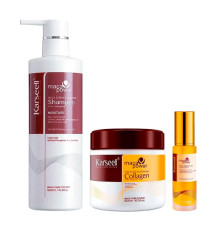 Набір Karseell Мaca Essence Repair TRIO шампунь, маска та олійка для пошкодженого волосся, 500/500/50 мл