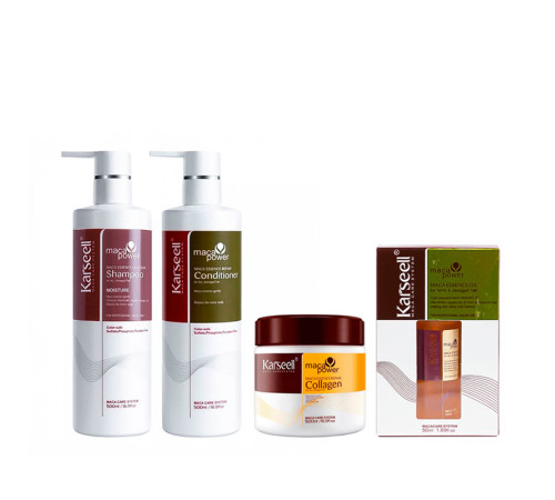 Набір Karseell Мaca Essence Repair QUAD шампунь, кондиціонер, маска та олійка для волосся, 3х500/50 мл