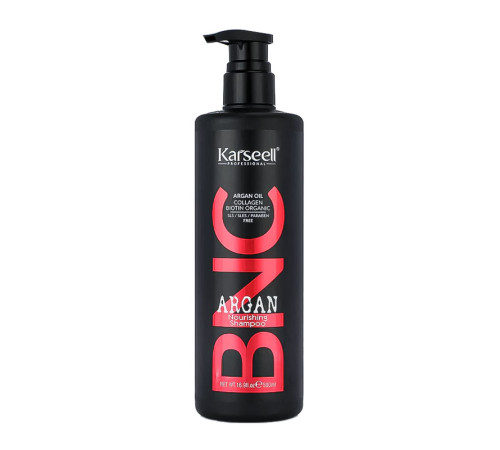 Живильний  шампунь Karseell BNC Argan Nourishing Shampoo для сухого і пошкодженого волосся, 500 мл