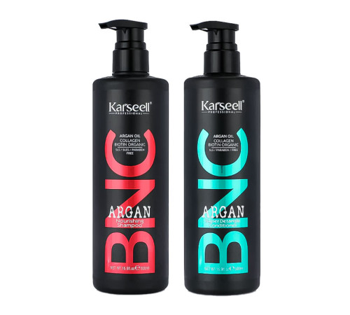 Набір Karseell BNC Argan QUAD-2 шампунь, кондиціонер, маска і незмивний крем для волосся, 500//500/550/200 мл