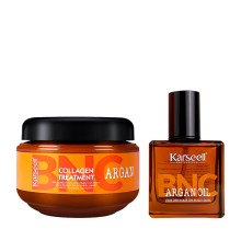 Набір Karseell BNC Argan DUO-1 колагенова маска і арганова олійка для пошкодженого волосся, 550/60 мл