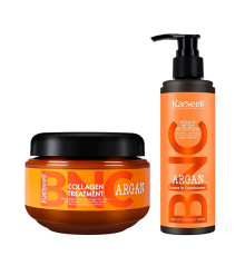 Набір Karseell BNC Argan DUO-2 колагенова маска і крем-кондиціонер для пошкодженого волосся, 550/200 мл 