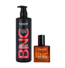 Набір Karseell BNC Argan DUO-5 живильний шампунь і арганова олійка для пошкодженого волосся, 500/60 мл