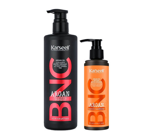 Набір Karseell BNC Argan DUO-6 живильний шампунь і крем-кондиціонер для пошкодженого волосся, 500/200 мл