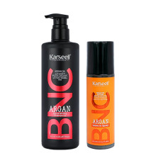 Набір Karseell BNC Argan DUO-7 живильний шампунь і незмивний спрей для пошкодженого волосся, 500/200 мл