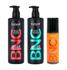 Набір Karseell BNC Argan TRIO-6 живильний шампунь, кондиціонер і спрей для волосся, 500//500/200 мл