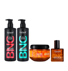 Набір Karseell BNC Argan QUAD-1 шампунь, кондиціонер, маска, арганова олійка для волосся, 500//500/550/60 мл
