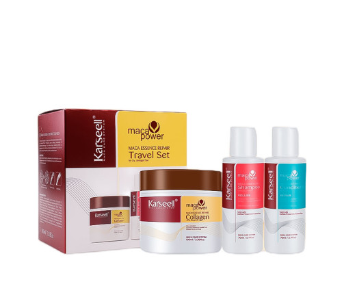 Тревел набор Karseell Мaca Essence Repair Travel Set шампунь, кондиционер и маска для восстановления волос, 70/70/100 мл (коробка)