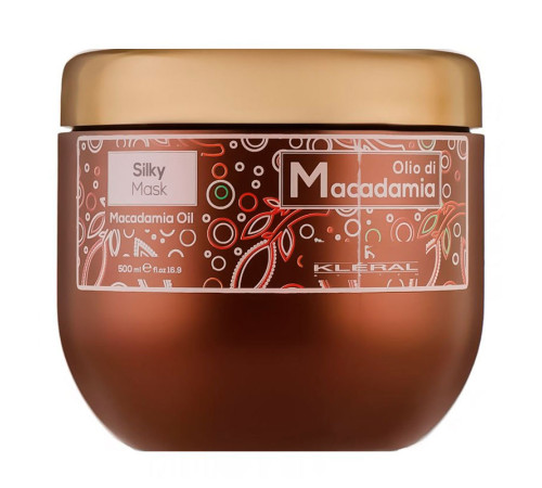 Маска-шовк KLERAL System Olio Di Macadamia Silky Mask з екстрактом горіха макадамія для зволоження волосся, 500 мл
