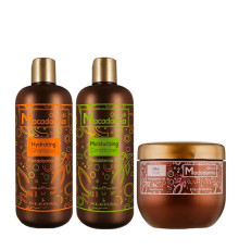 Набір шампунь KLERAL System TRIO Olio Di Macadamia, кондиціонер та маска для зволоження волосся, 3х500 мл