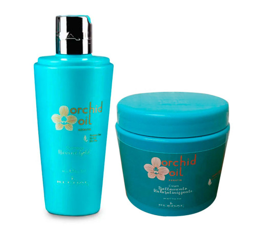 Набор KLERAL System DUO Orchid шампунь и маска с маслом орхидеи для сухих волос, 300/500 мл