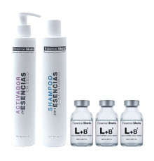 Набір KV-1 Essence Shots L+B² Hair Botox для холодного ботоксу (активатор 250 мл, шампунь 250 мл, ботокс 3х20 мл)
