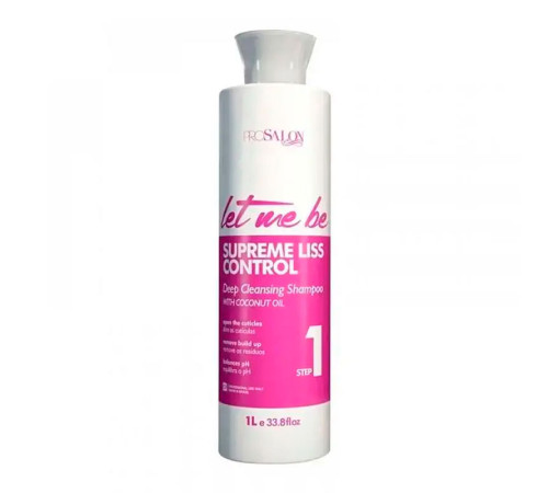Шампунь глибокого очищення Let me be Supreme Liss Control Deep Cleansing Shampoo, 1000 мл (заводська)