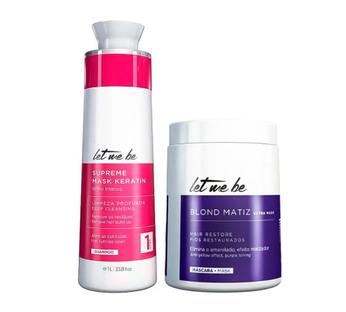 Набір ботоксу для волосся Let Me Be B-BTOX Blond Matiz, 2х500 г (розлив)