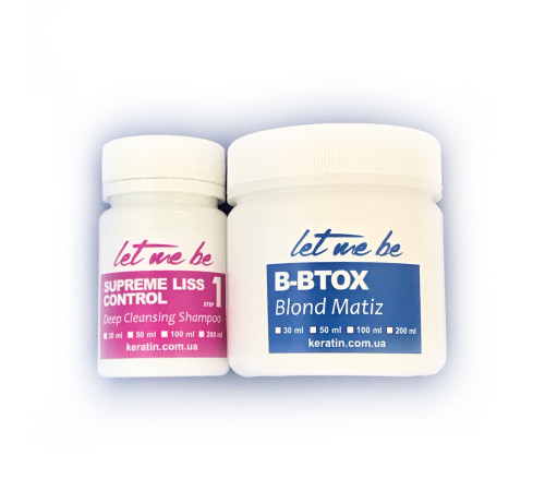 Набір ботоксу для волосся Let Me Be B-BTOX Blond Matiz, 2х500 г (розлив)