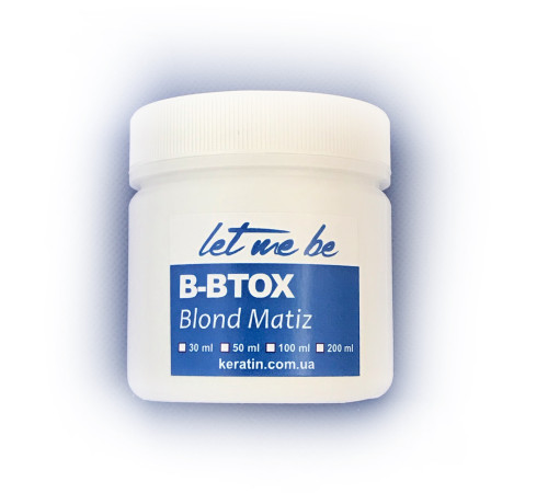 Ботокс для волосся Let Me Be B-Btox Blond Matіz, 500 г (розлив)