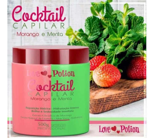 Маска для волосся Love Potion Mascara Morango e Menta, 30 г (розлив)
