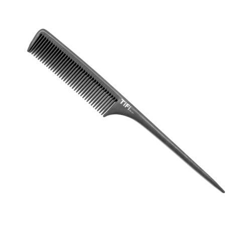 Гребінець Tifi Titanium Tail Comb термостійкий карбоновий тонкий 230 мм