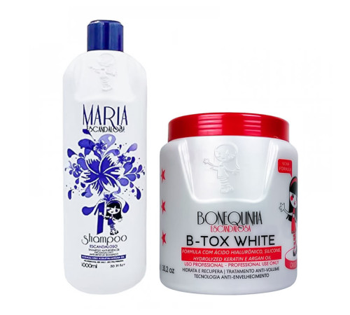 Набір ботоксу для волосся (білого) Btox Maria Escandalosa White, 2х1000 мл (заводські)