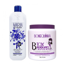 Набір ботоксу для освітленого волосся Maria Escandalosa Btx Matizador Violet, 2х100 г (розлив)