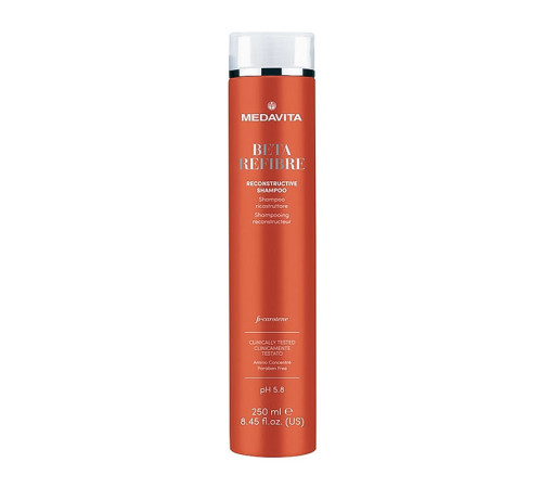 Відновлюючий шампунь Medavita Beta Refibre Reconstructive Shampoo для пошкодженого волосся, 250 мл