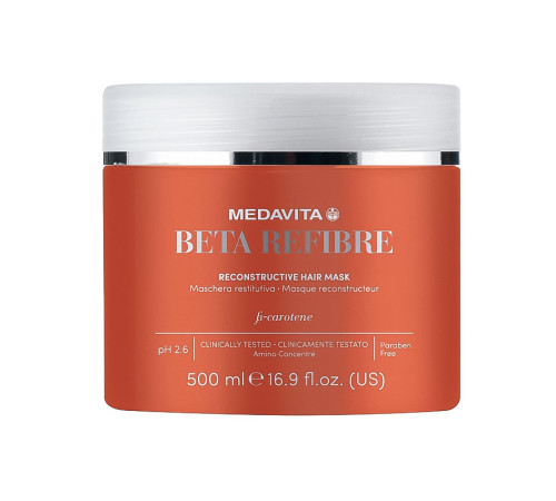 Маска Medavita Beta Refibre Reconstructive Hair Mask для відновлення і реконструкції волосся, 500 мл