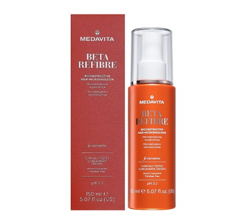 Відновлювальна мікроемульсія Medavita Beta Refibre Reconstructive Hair Microemulsion для реконструкції волосся, 150 мл