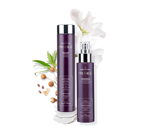 Ревіталізуючий шампунь Medavita Prodige Revivifying Shampoo для відновлення пошкодженого волосся, саше 15 мл