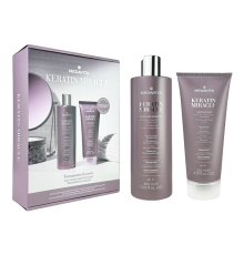 Подарунковий набір Medavita Keratin Miracle шампунь і маска для розгладження неслухняного та пухнастого волосся 400/200 мл