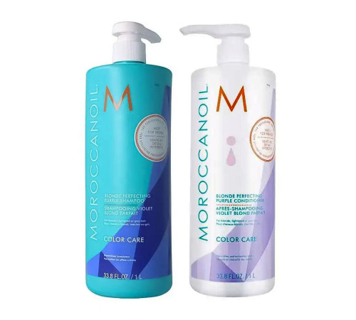 Набор Moroccanoil Color Care Purple тонирующий шампунь и кондиционер для блондинок