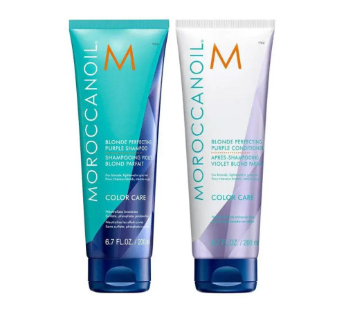 Набор Moroccanoil Color Care Purple тонирующий шампунь и кондиционер для блондинок