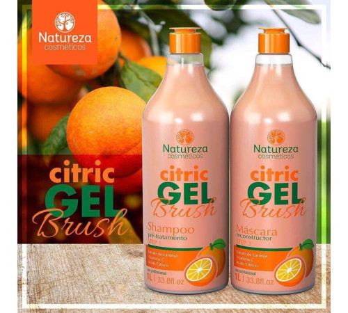 Набір кератину Natureza Citric Gel Brush, 2х1000 мл (заводські)