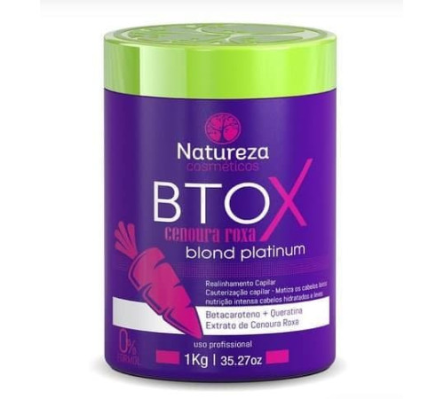 Ботокс для волосся Natureza Btox Cenoura Roxa blond platinum, 100 г (розлив)