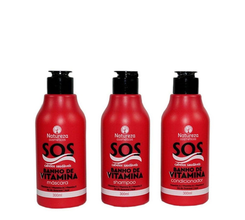 Домашній набір Natureza SOS Banho de Vitamina (шампунь, кондиціонер, маска)
