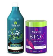 Набір ботоксу Natureza Btox Cenoura Roxa blond platinum, 2х100 г (розлив)