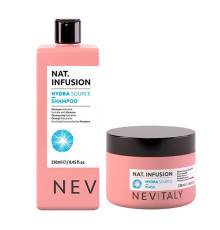 Набір Nevitaly Duo Nat. Infusion Hydra Source шампунь та маска для зволоження сухого волосся, 2х250 мл